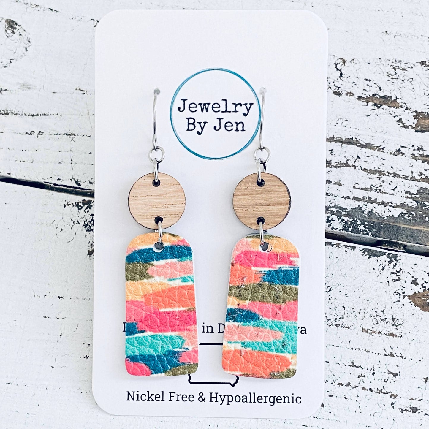 Colorful Brushstrokes & Wood