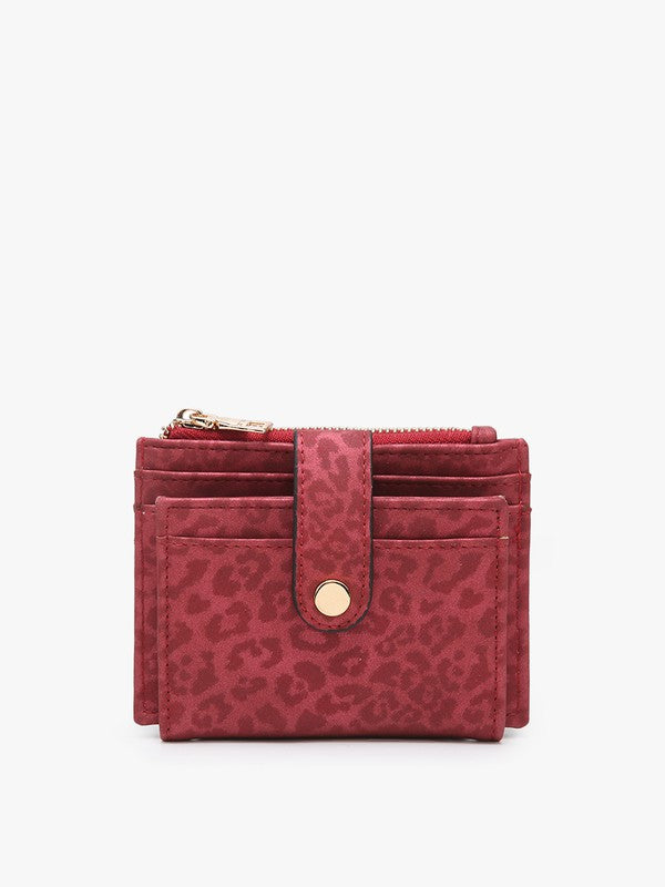 Sam Mini Snap Red Cheetah Wallet