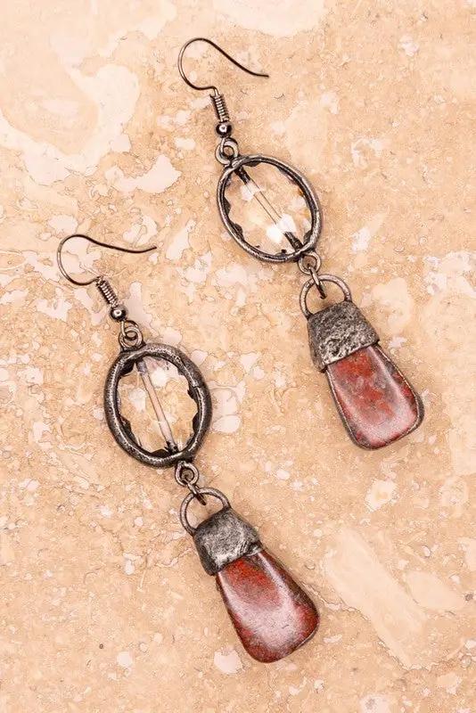 Pica Bamboo Agate Earrings