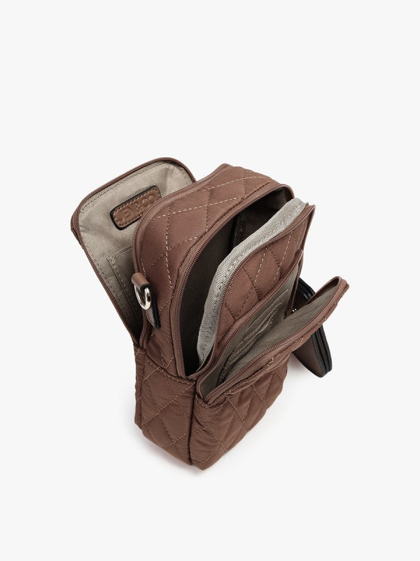 Parker Denim 3 Compartment Crossbody With Pouch