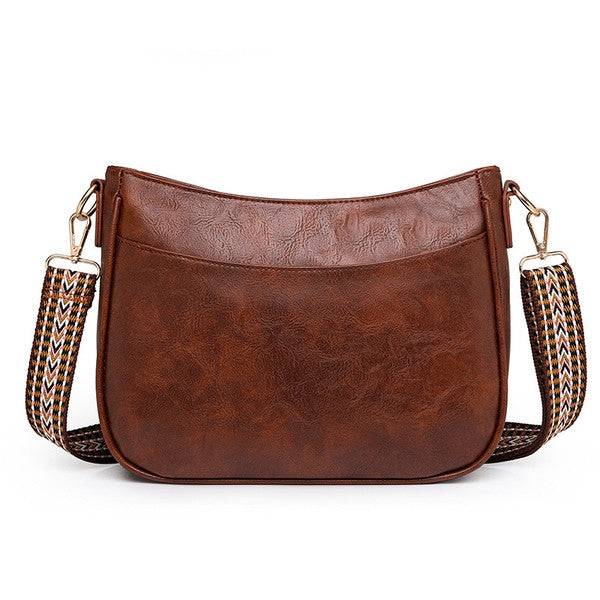 Navi Vegan Leather Trendy Strap Crossbody Bag