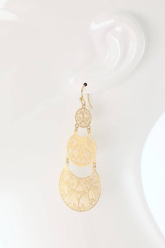 Lace Filigree Chandelier Earrings