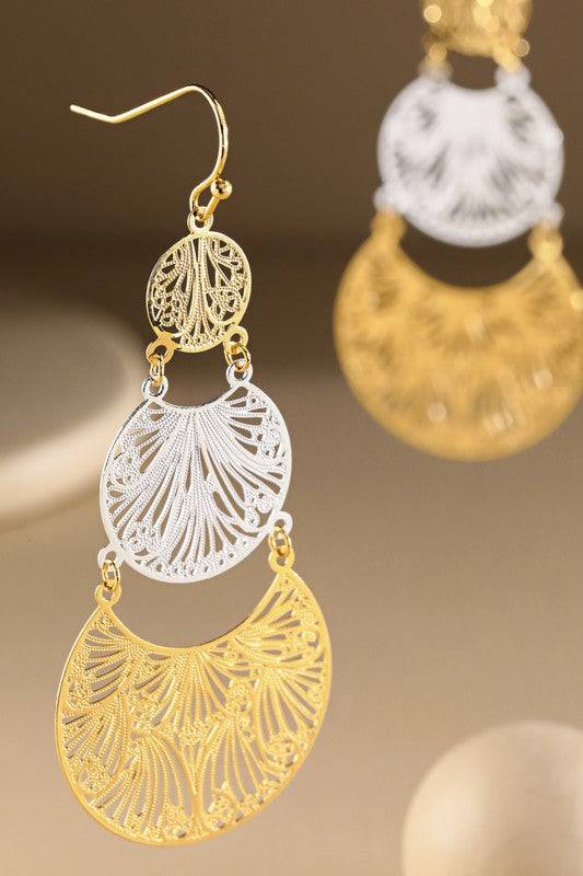 Lace Filigree Chandelier Earrings