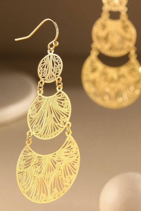 Lace Filigree Chandelier Earrings