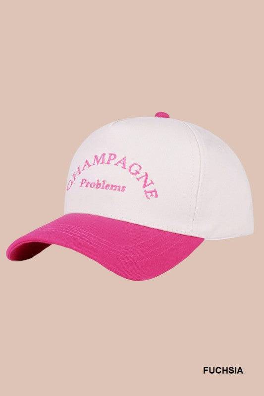 Champagne Problems Two-Tone Canvas Cotton Cap