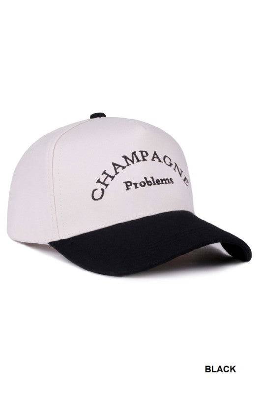 Champagne Problems Two-Tone Canvas Cotton Cap