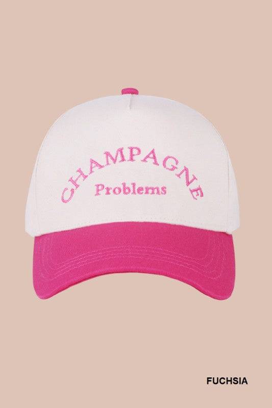 Champagne Problems Two-Tone Canvas Cotton Cap