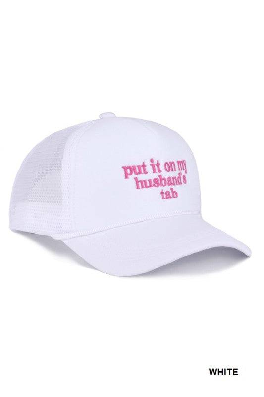 Husband Tab Foam Trucker Hat - Trendy Headwear