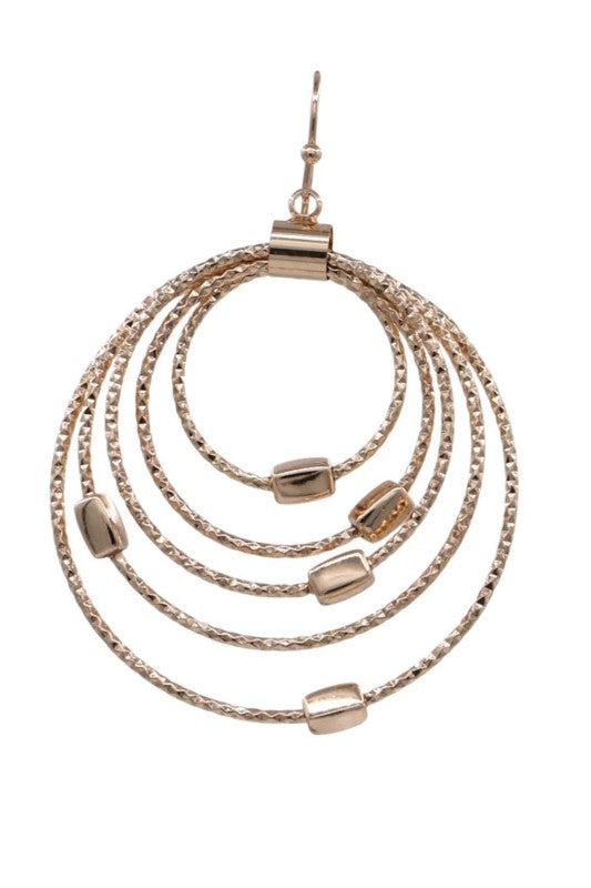 Multilayered Diacut Circle Drop Earrings