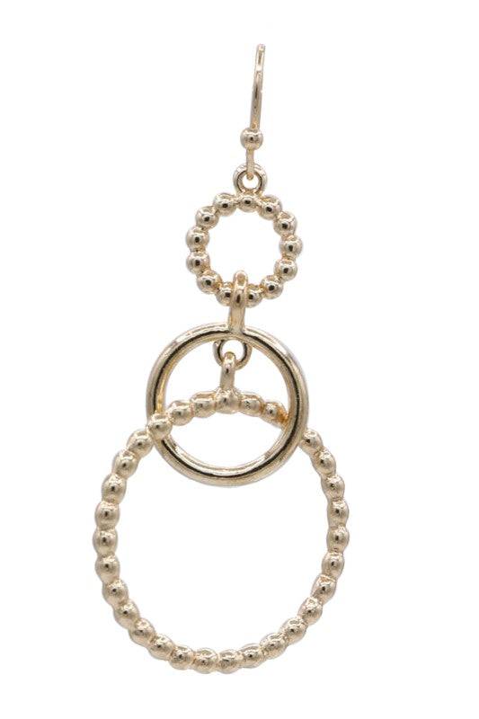 Stylish Triple Layer Circle Earrings for Everyday Elegance