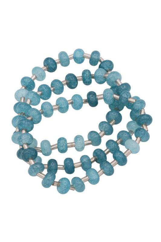 Multi-Stack Stretch Bracelet Set with Marble Beads