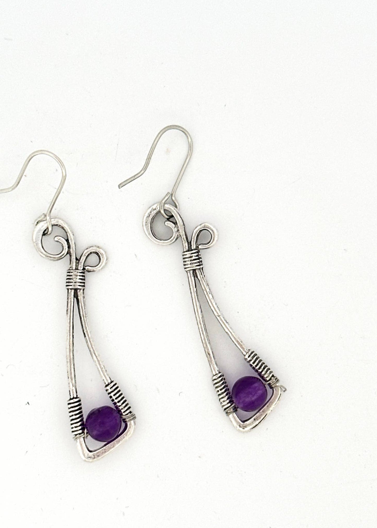 Bohemian Purple Amethyst Earrings