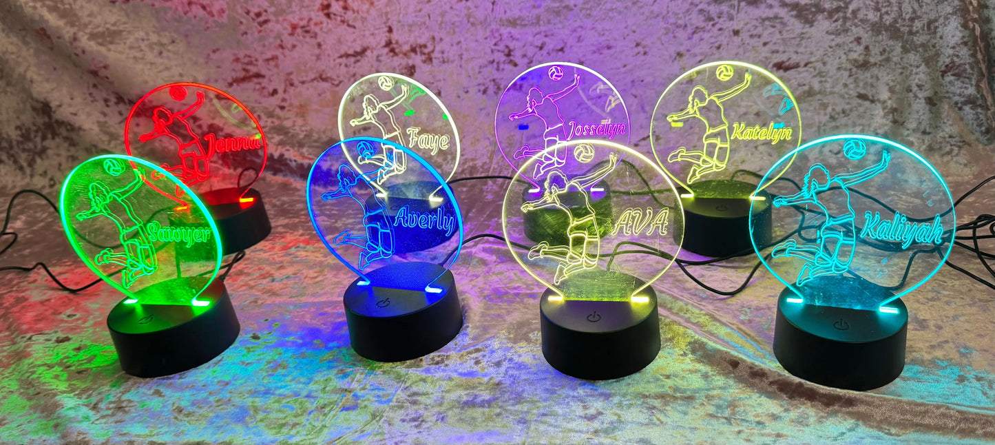 Custom Acrylic Night Light with Base - Personalized LED Lamp - Nightlight for Bedrooms - Unique Gift for Any Occasion -Customizable Lighting