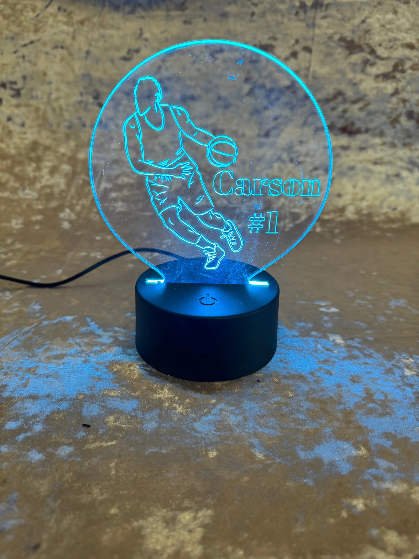 Custom Acrylic Night Light with Base - Personalized LED Lamp - Nightlight for Bedrooms - Unique Gift for Any Occasion -Customizable Lighting