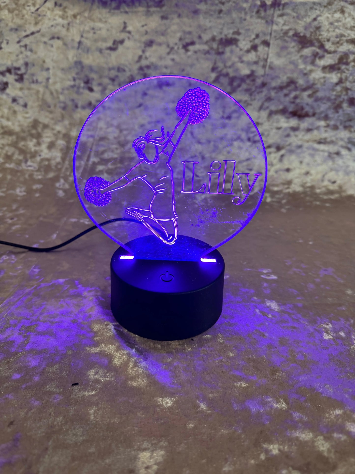 Custom Acrylic Night Light with Base - Personalized LED Lamp - Nightlight for Bedrooms - Unique Gift for Any Occasion -Customizable Lighting