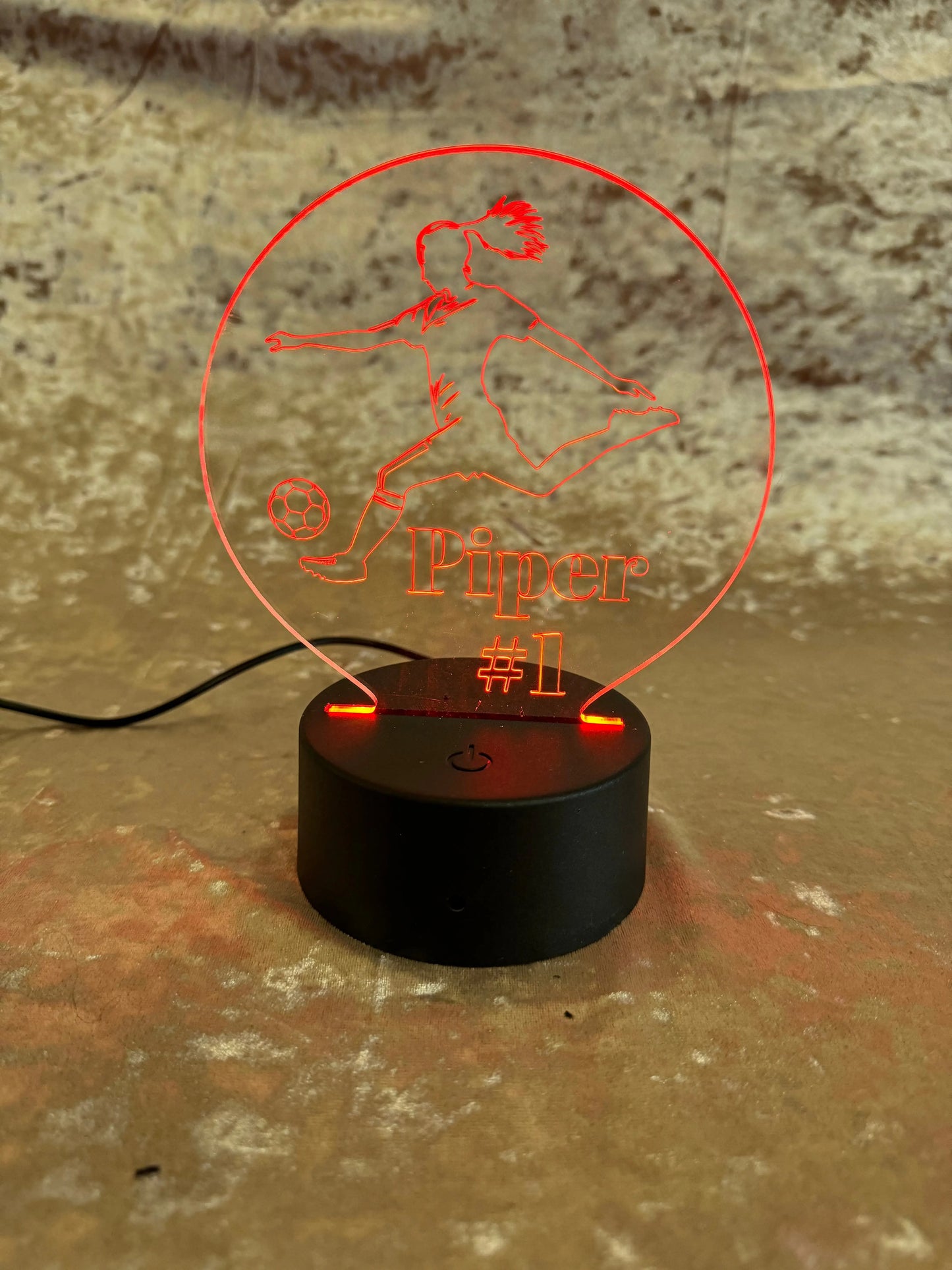 Custom Acrylic Night Light with Base - Personalized LED Lamp - Nightlight for Bedrooms - Unique Gift for Any Occasion -Customizable Lighting