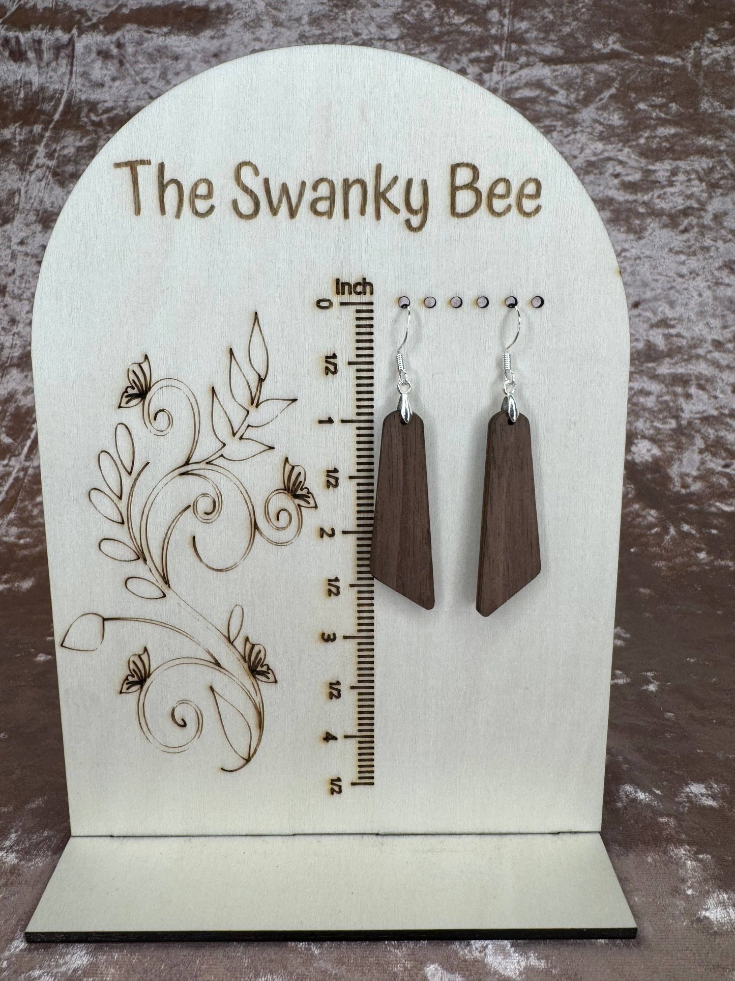 Handmade Walnut Earrings - Natural Wood Stud Earrings - Eco-Friendly Wooden Jewelry - Unique Gift for Her - Artisan Crafted