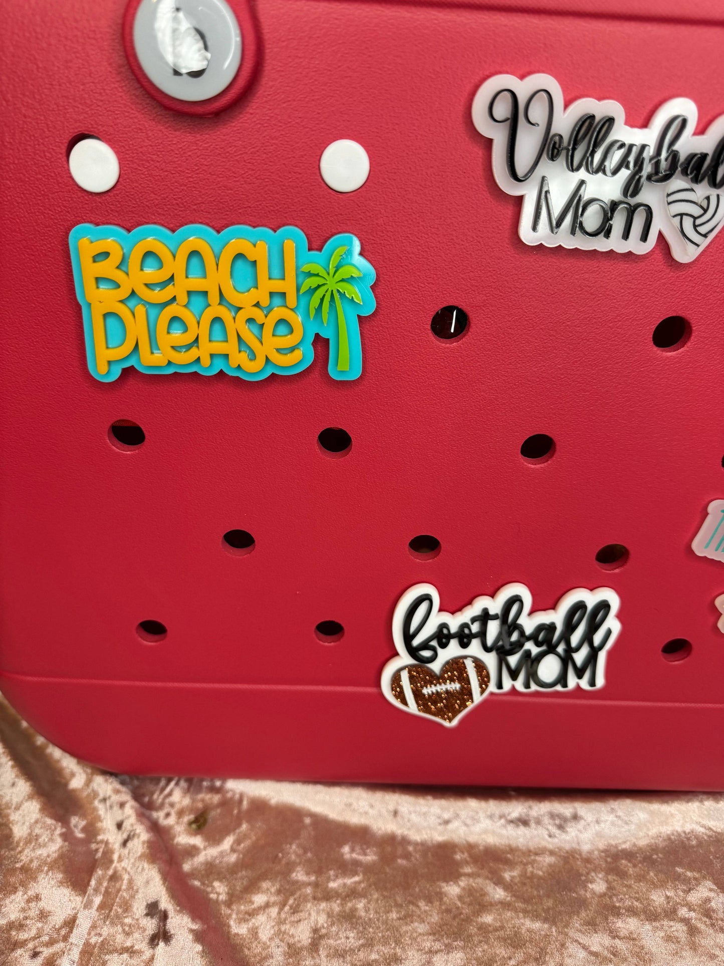Beach Please Charm for Bogg Bags - Summer Beach Bag Accessory - Fun Beachy Bogg Bag Charm - Tropical Vacation Decor - Gift for Beach Lover