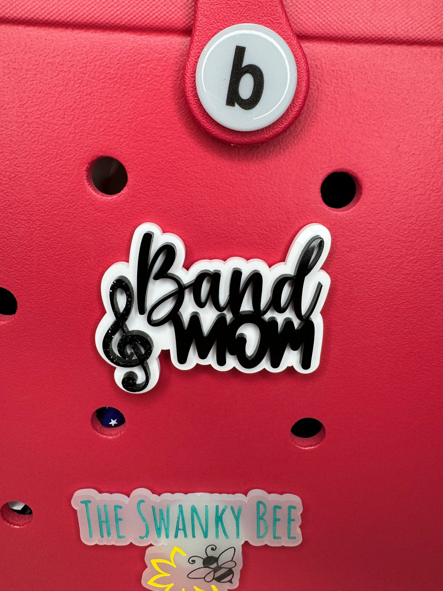 Band Mom Charm for Bogg Style Bags - Customizable Bag Charm - Band Mom Gift - Bogg Bag Accessory - Personalized Band Bag Charm