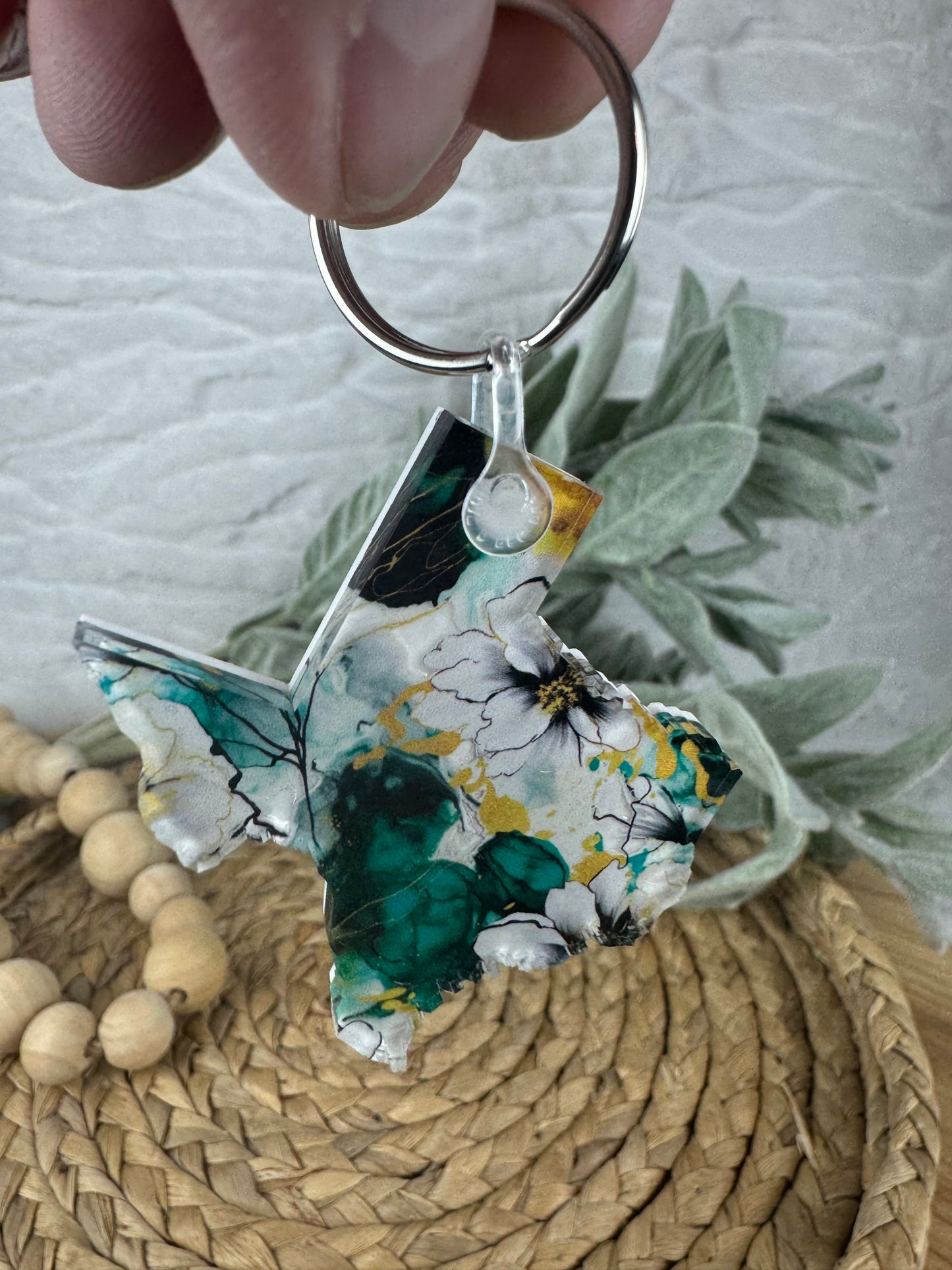 Texas NFC Keychain - Contactless Smart Keychain with Custom State Design - Tap to Share Info - Tech Gift for Texans