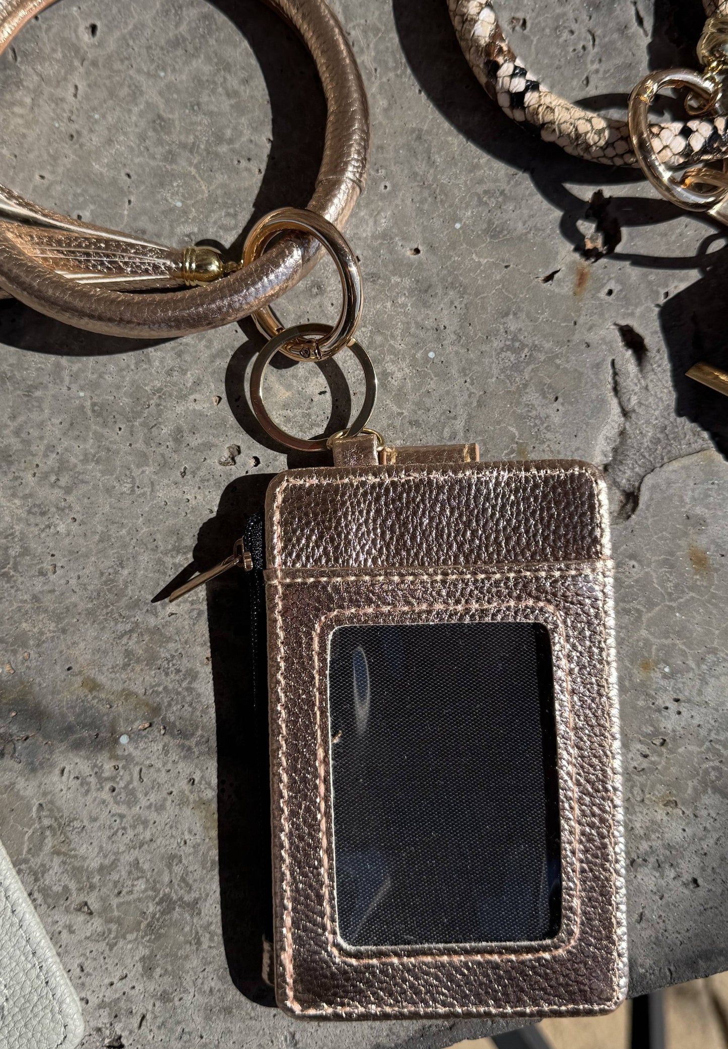 Zayley Key Ring Bangle Credit Card Zipper Wallet