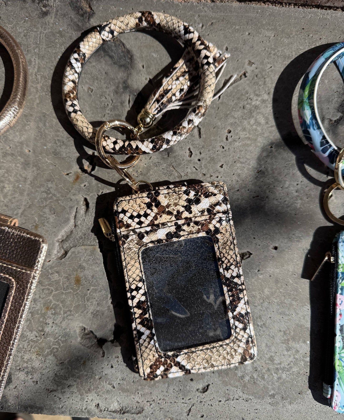 Zayley Key Ring Bangle Credit Card Zipper Wallet