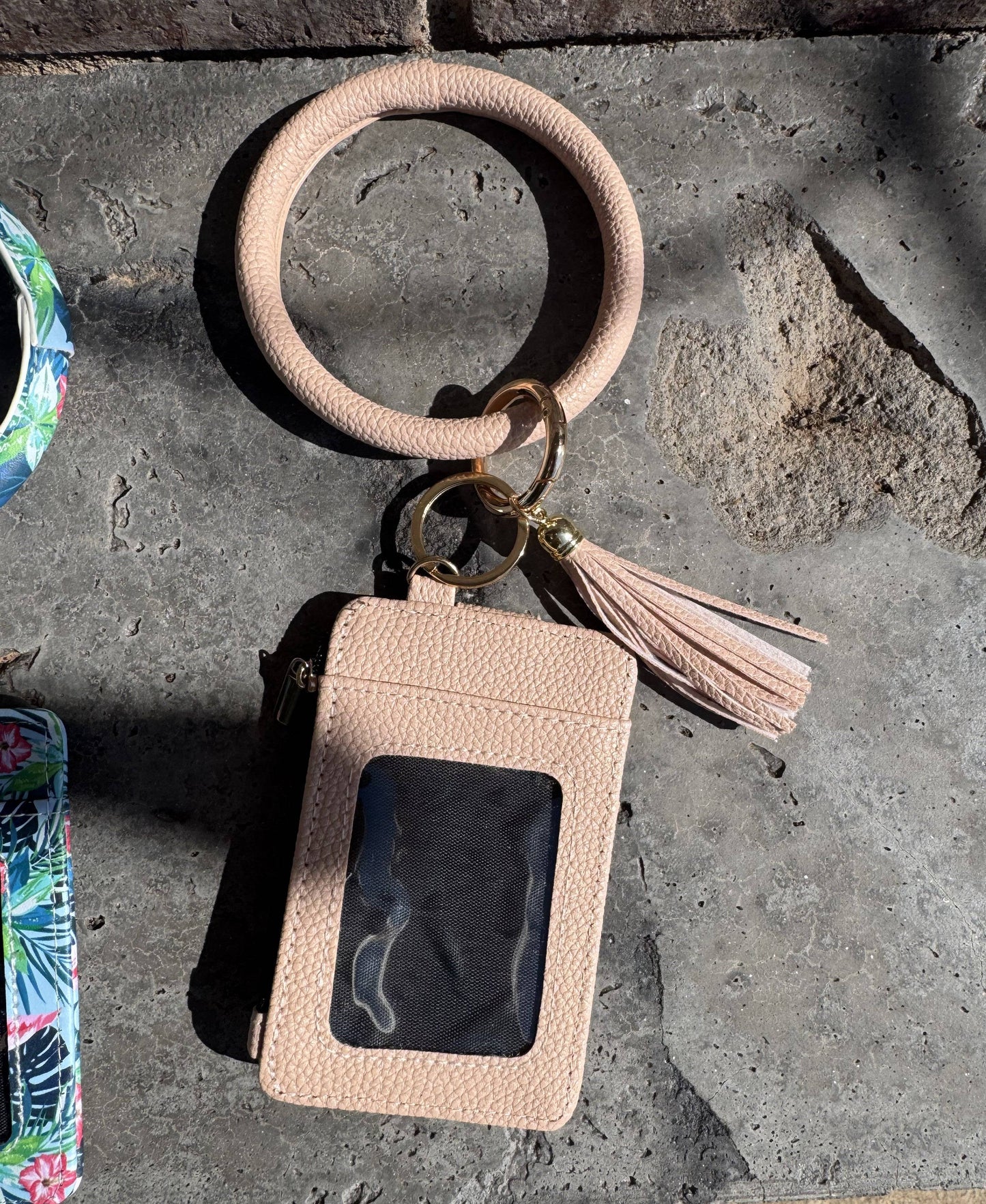 Zayley Key Ring Bangle Credit Card Zipper Wallet