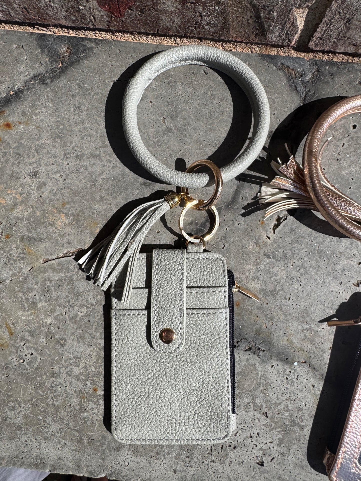 Zayley Key Ring Bangle Credit Card Zipper Wallet