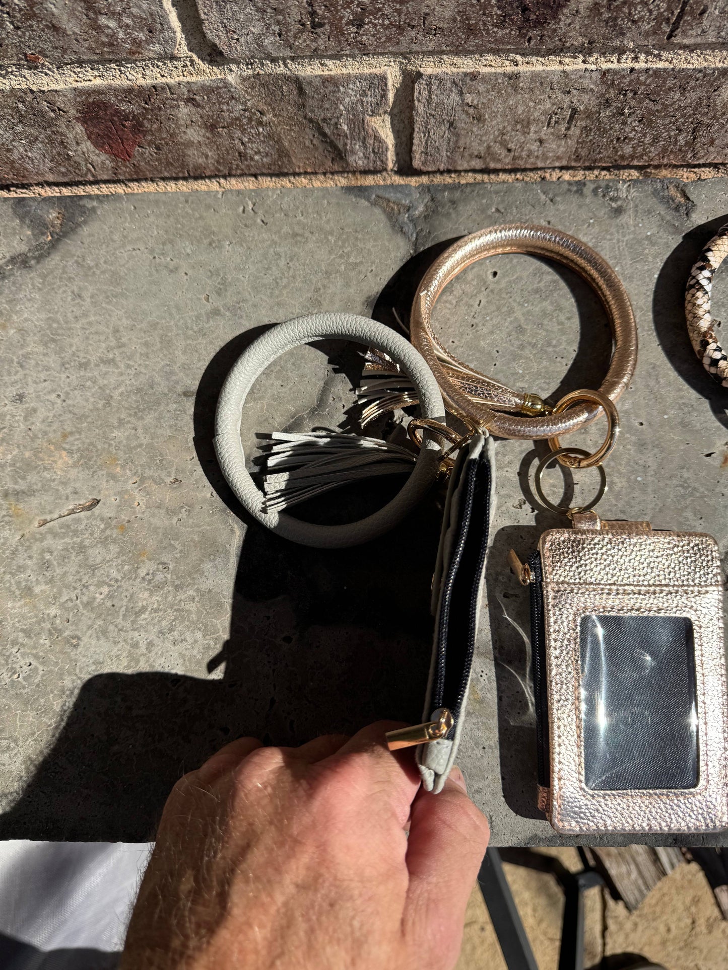 Zayley Key Ring Bangle Credit Card Zipper Wallet