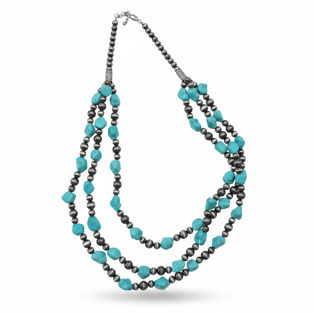 Turquoise Nugget Necklace - Southwestern Style Jewelry