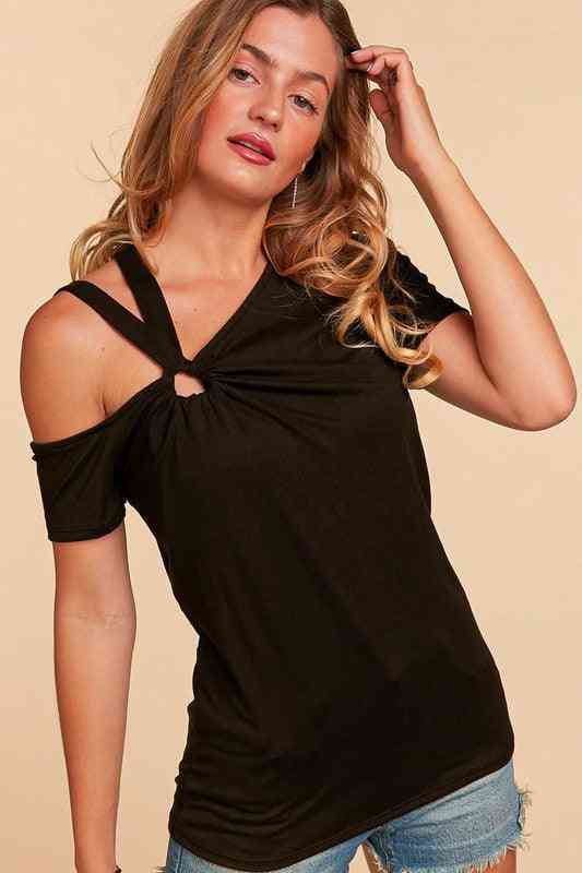 Cold Shoulder Top - The Swanky Bee