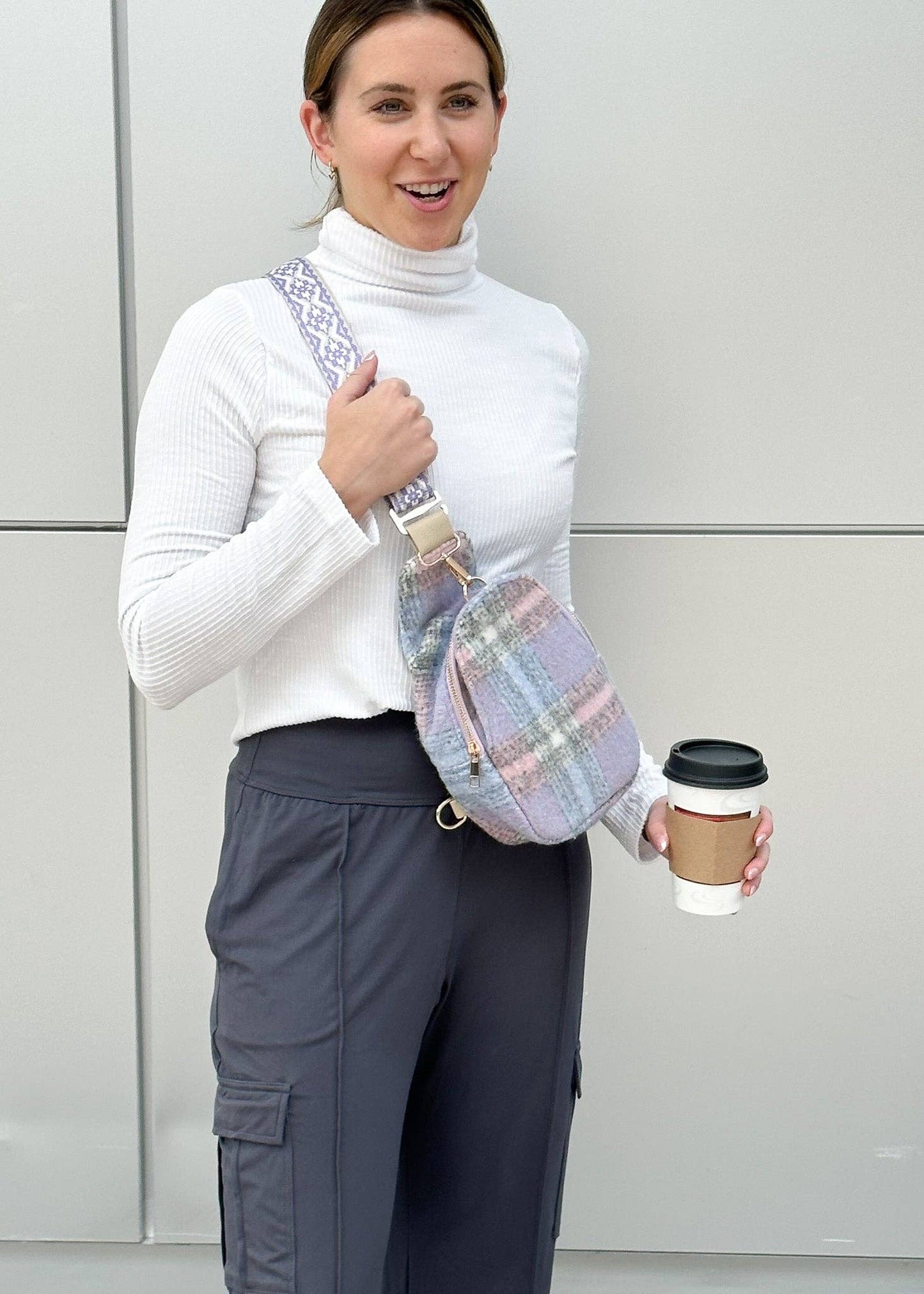 Plaid Flannel Sling Bag