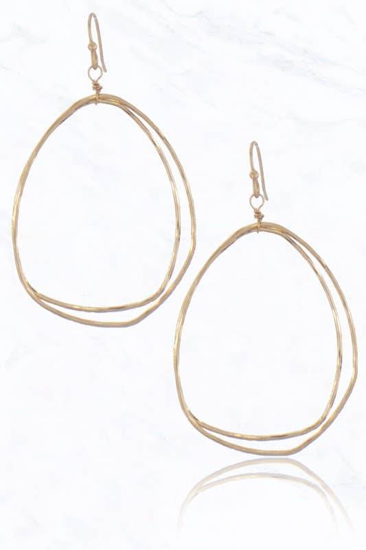 2 Wire Metal Earrings