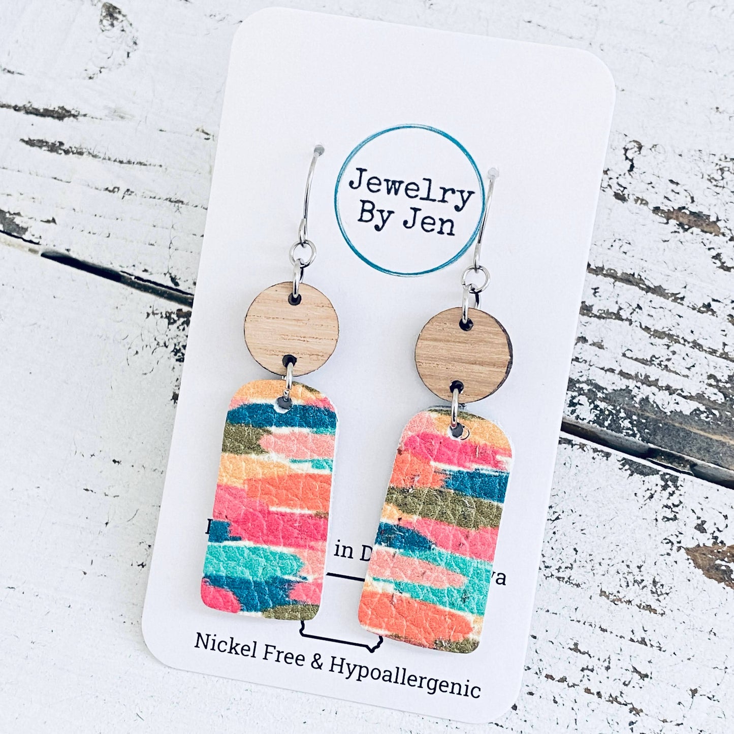 Colorful Brushstrokes & Wood