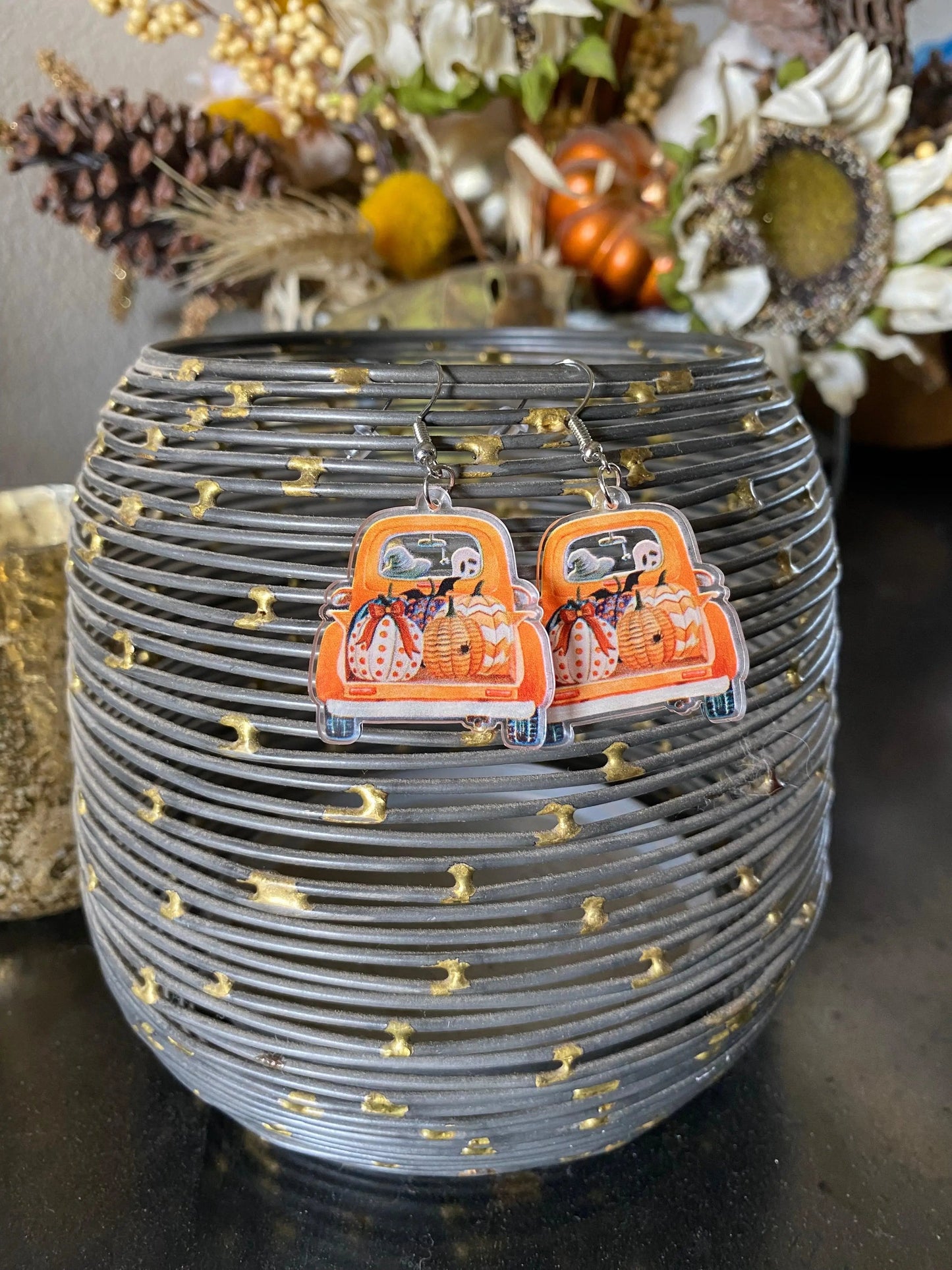 Halloween Truck Earrings - The Swanky Bee