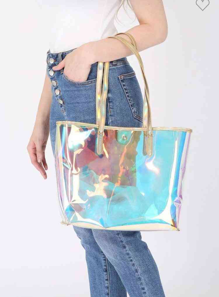 Holographic Clear Bag - The Swanky Bee
