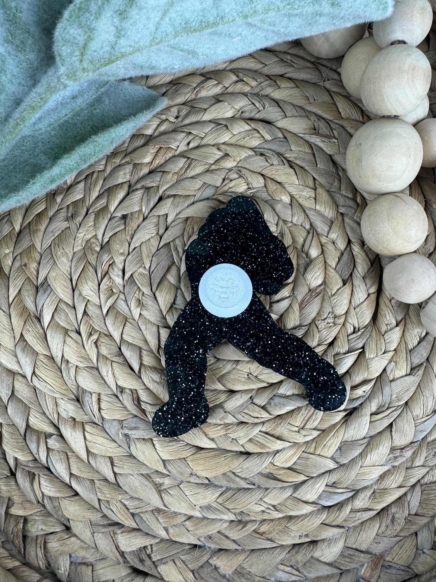Baseball Silhouette Charm for Bogg Bag: Glitter Bag Accessory