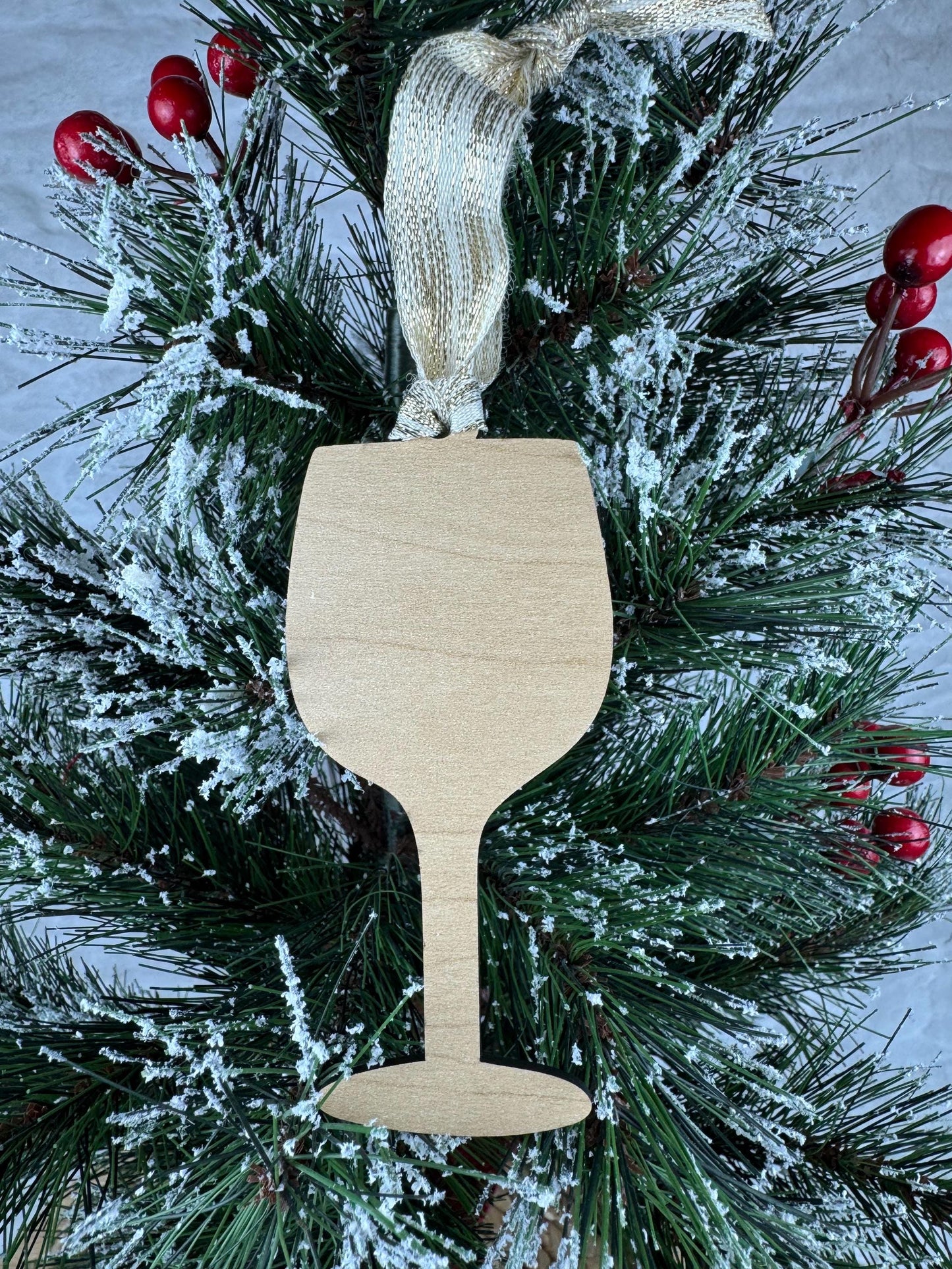 Holiday Wine Glass Ornaments for Girlfriend, Christmas Champagne Flute Decoration, Tree Ornament