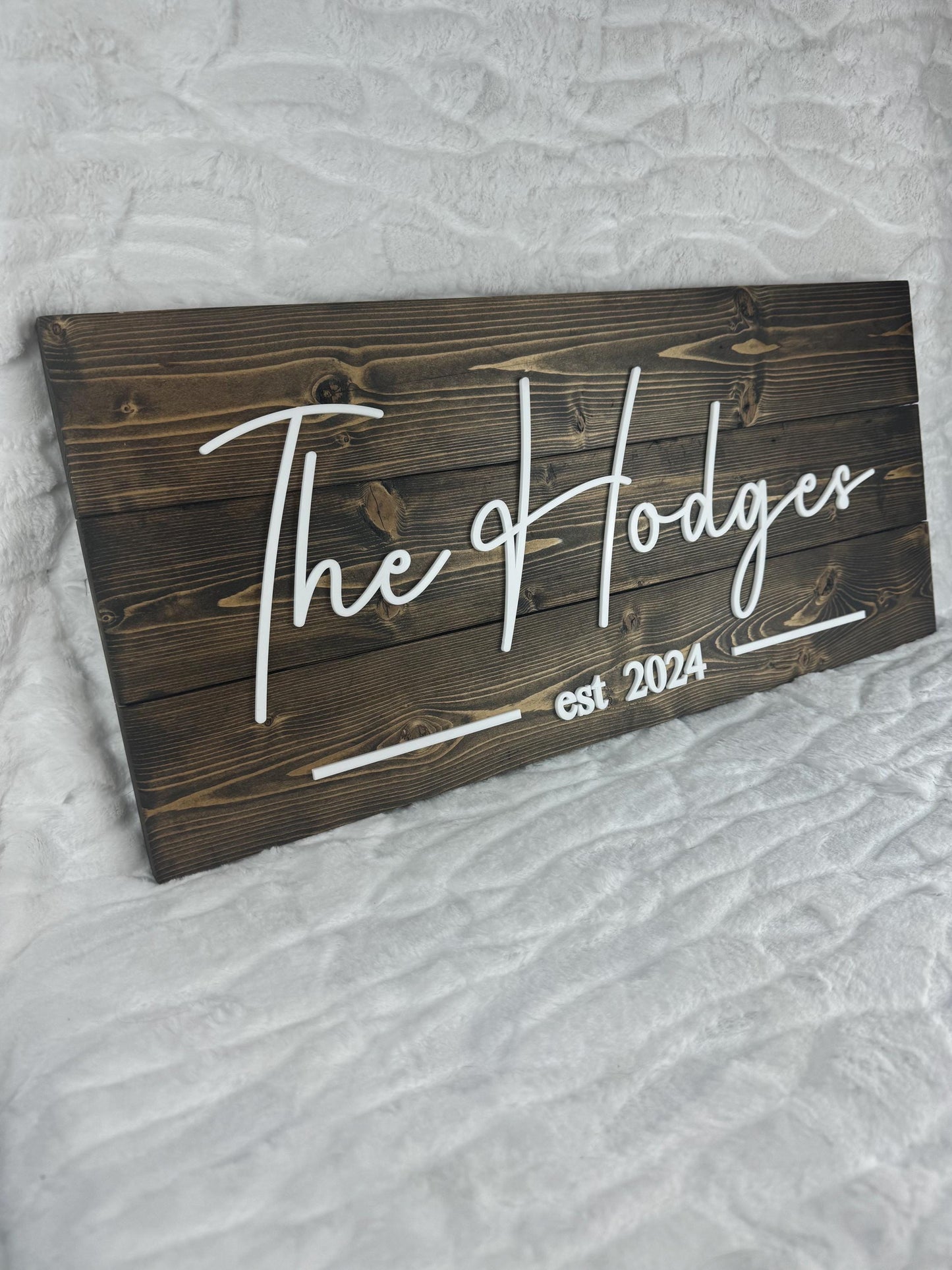 Personalized Name Sign | Custom Wooden & Acrylic Plaque | Wedding or Housewarming Gift