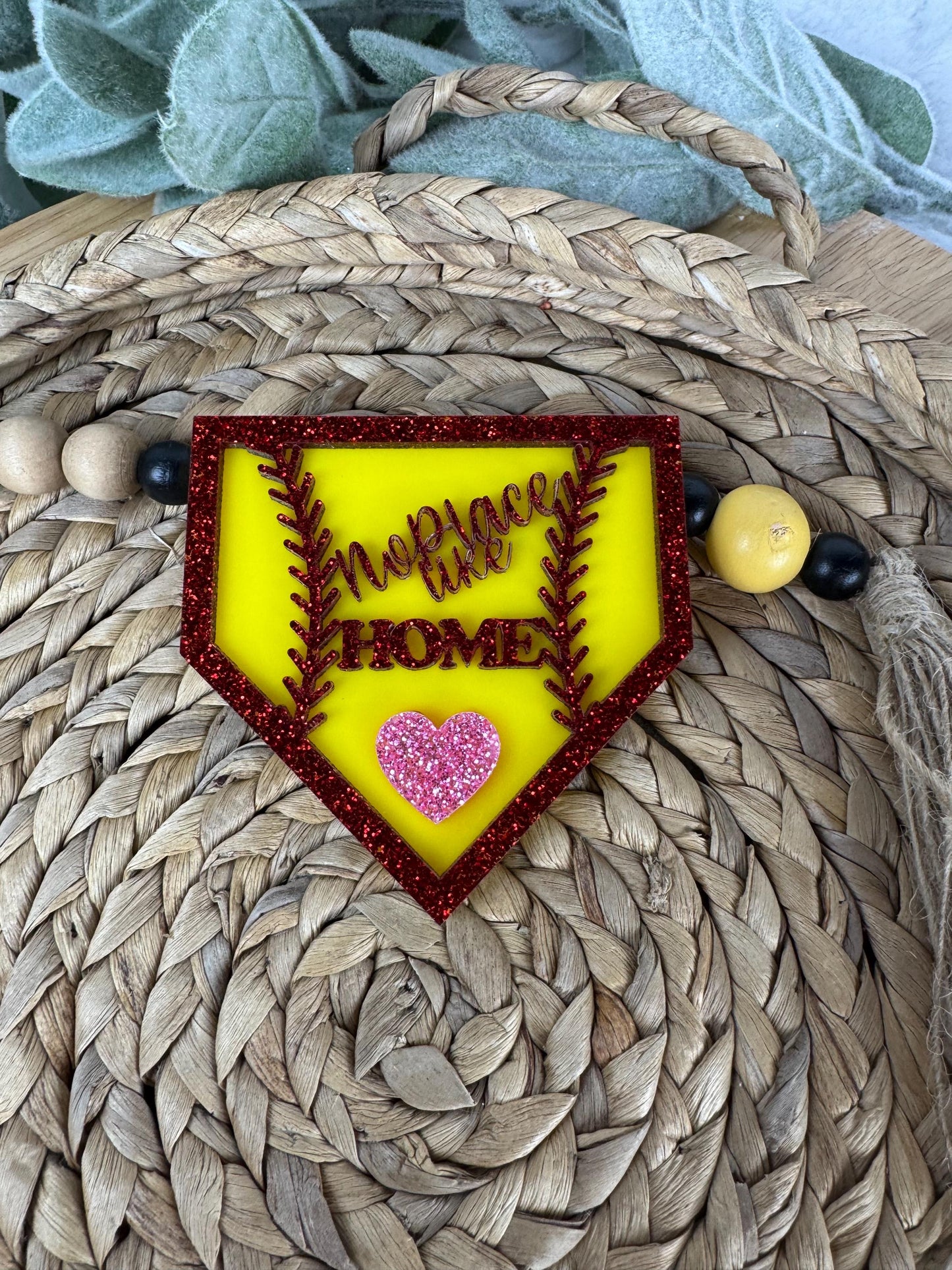 Home Plate Bogg Bag Charm: Softball Mom Gift