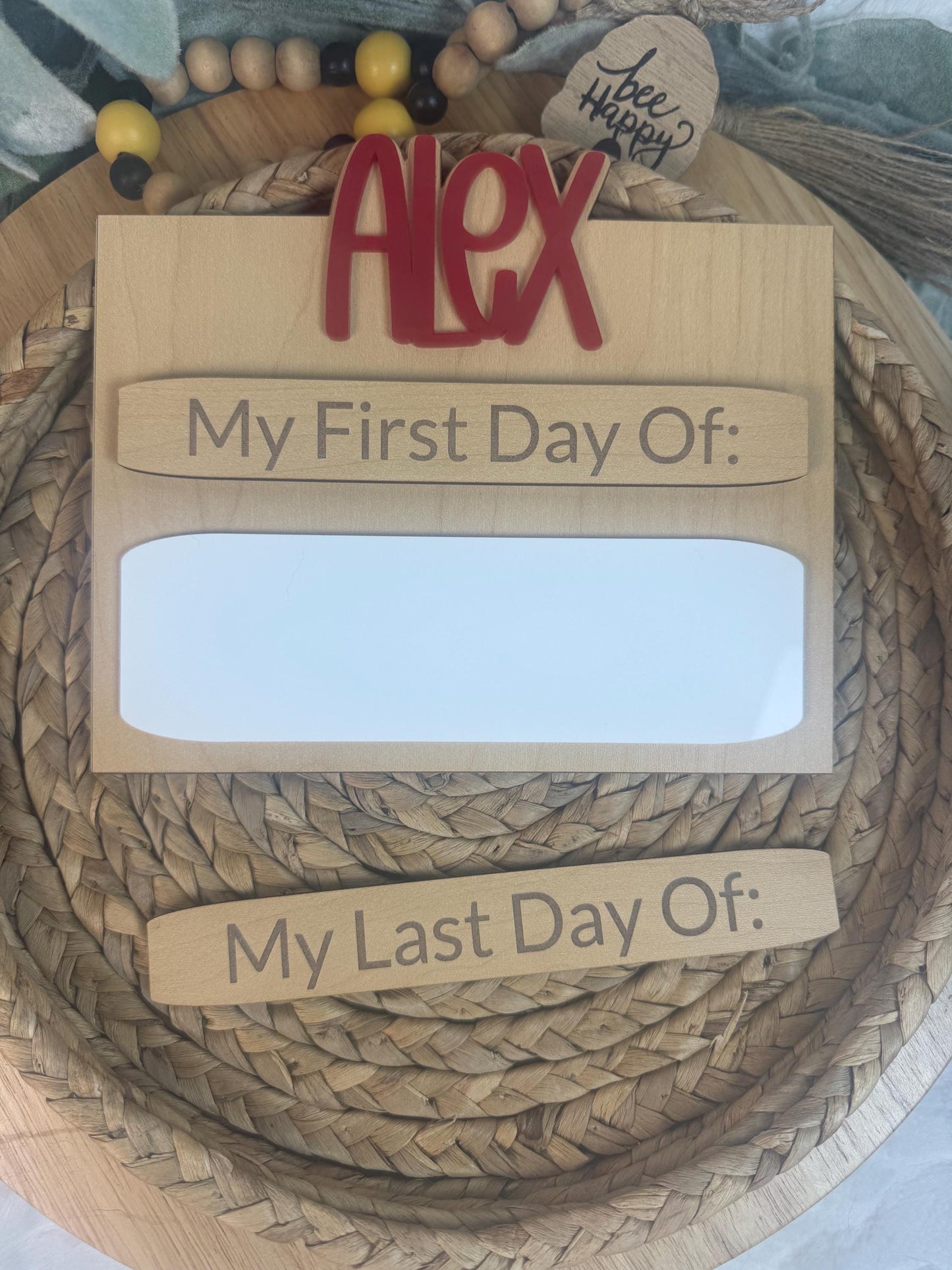 Custom First & Last Day of School Sign: Reusable Photo Prop