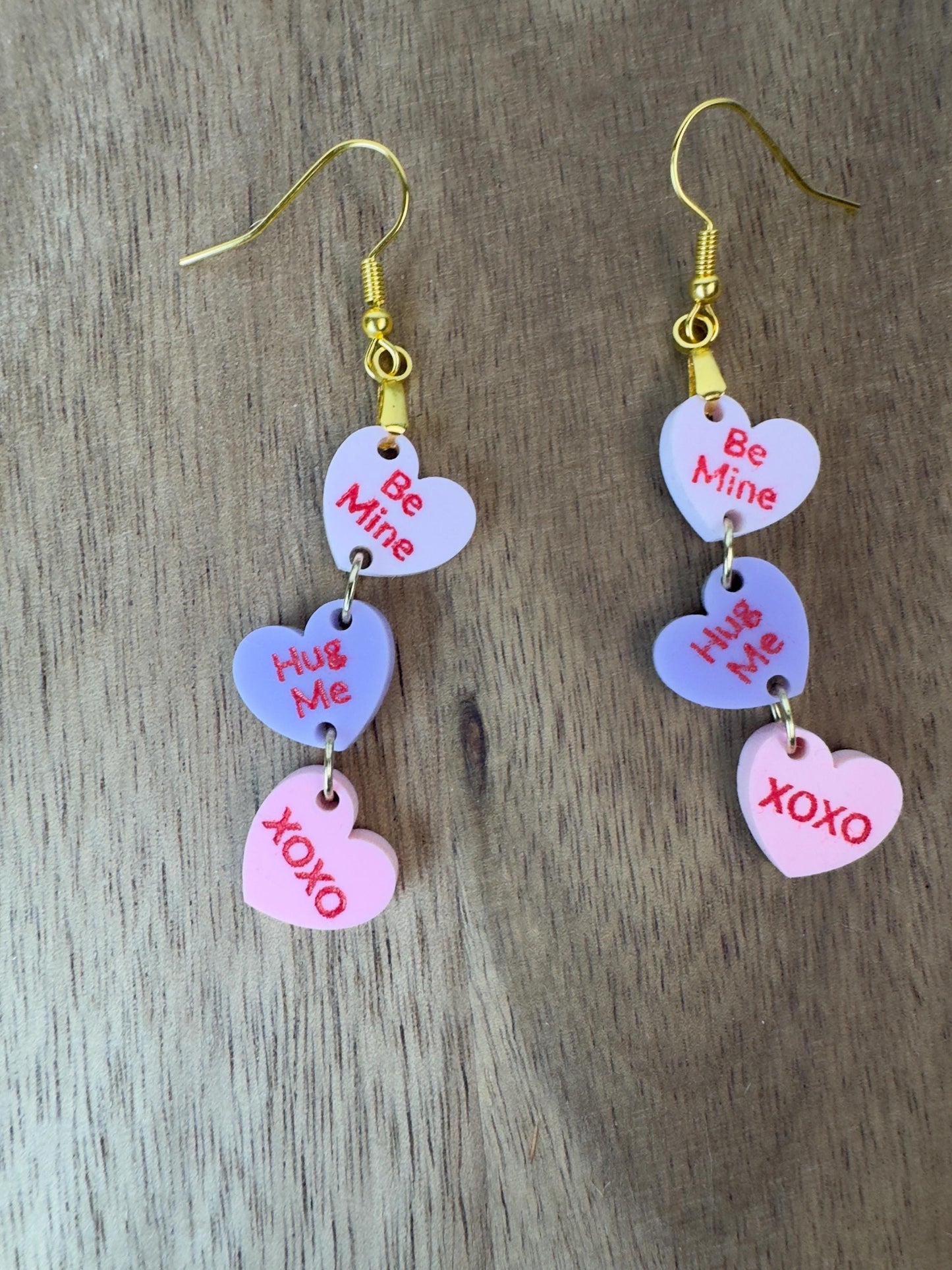 Candy Heart Dangle Earrings | Valentine Jewelry | Be Mine Earrings