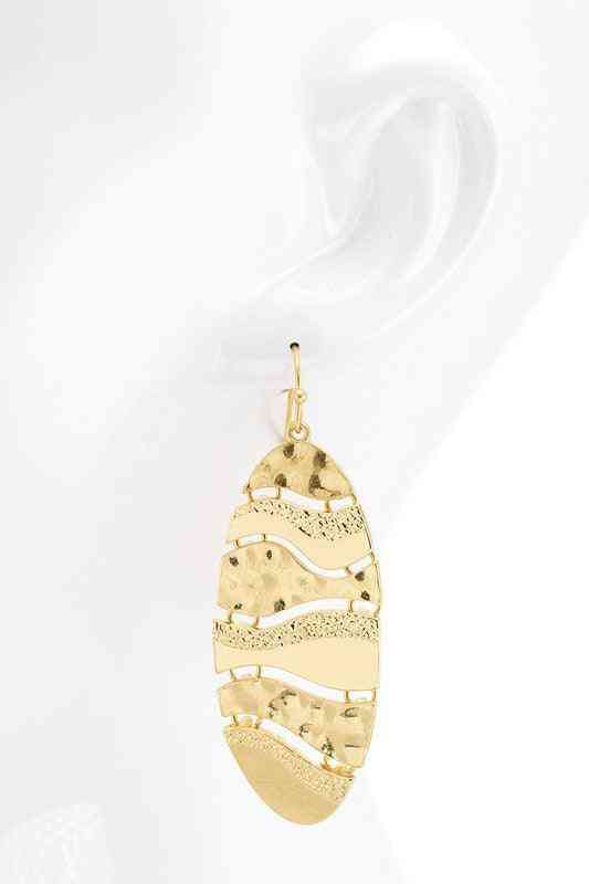 Oval Multi Textured Earrings - The Swanky Bee