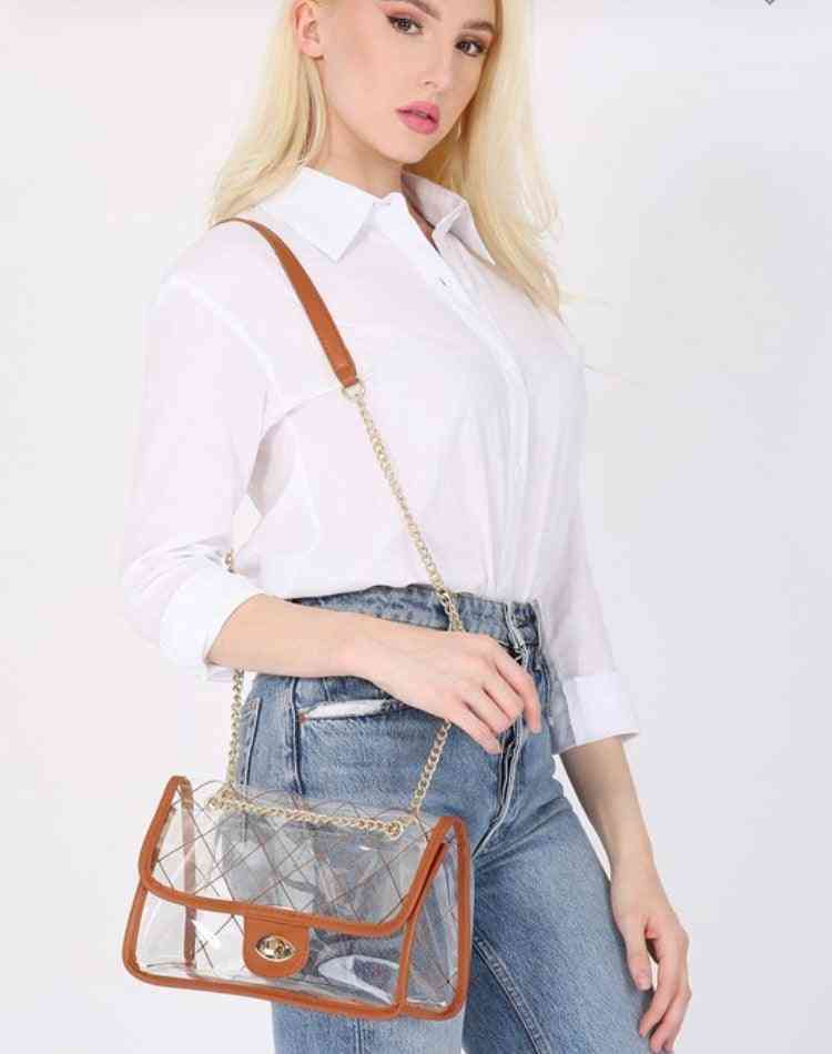Rectangular Clear Bag - The Swanky Bee