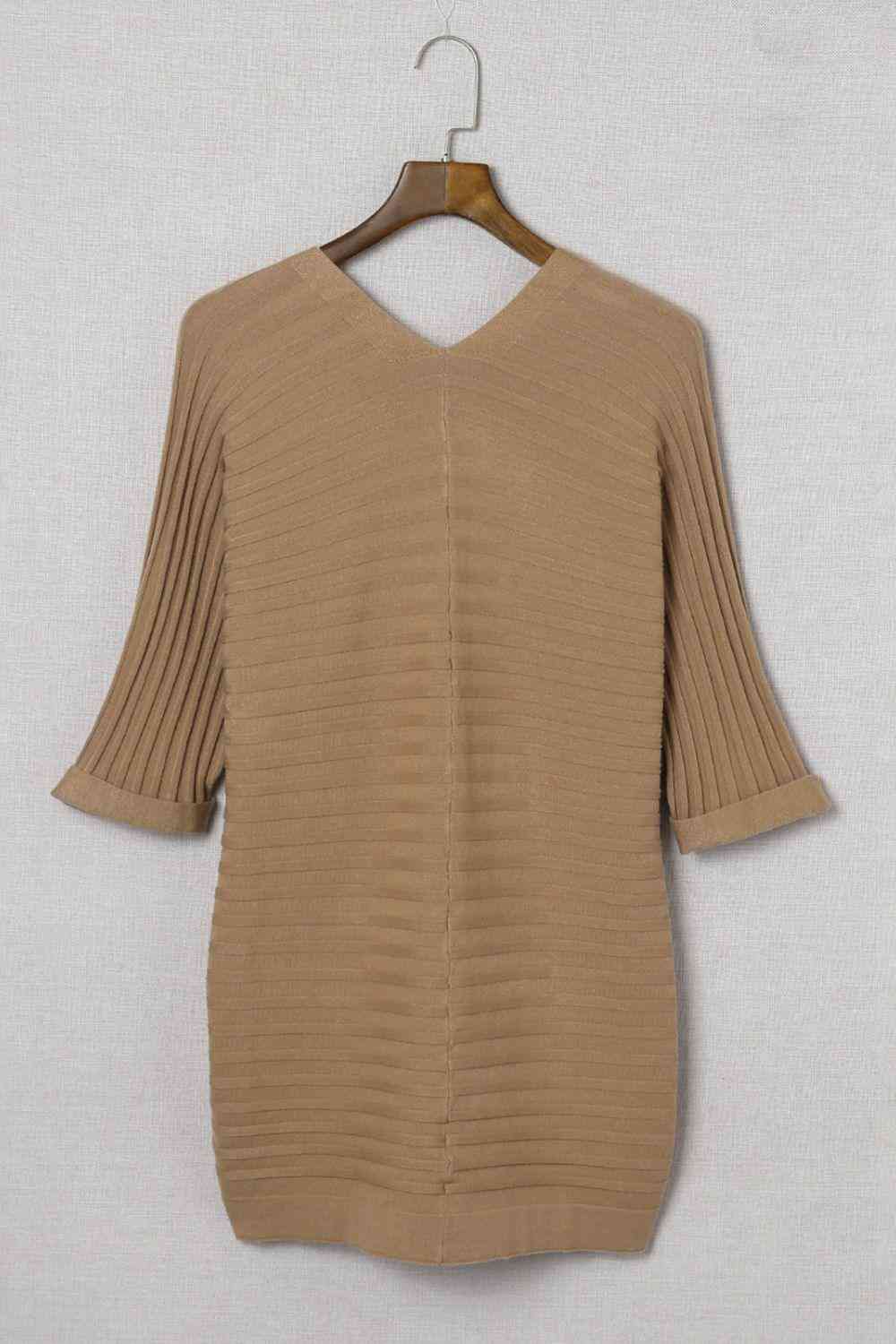 Ribbed Open Front Knit Cardigan - The Swanky Bee