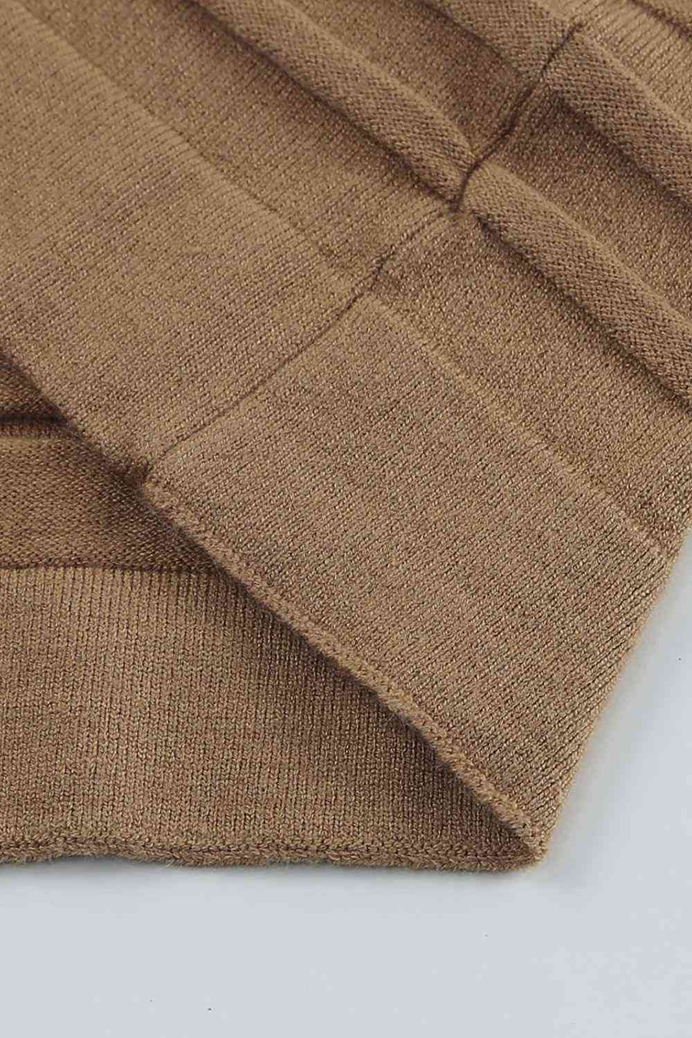 Ribbed Open Front Knit Cardigan - The Swanky Bee