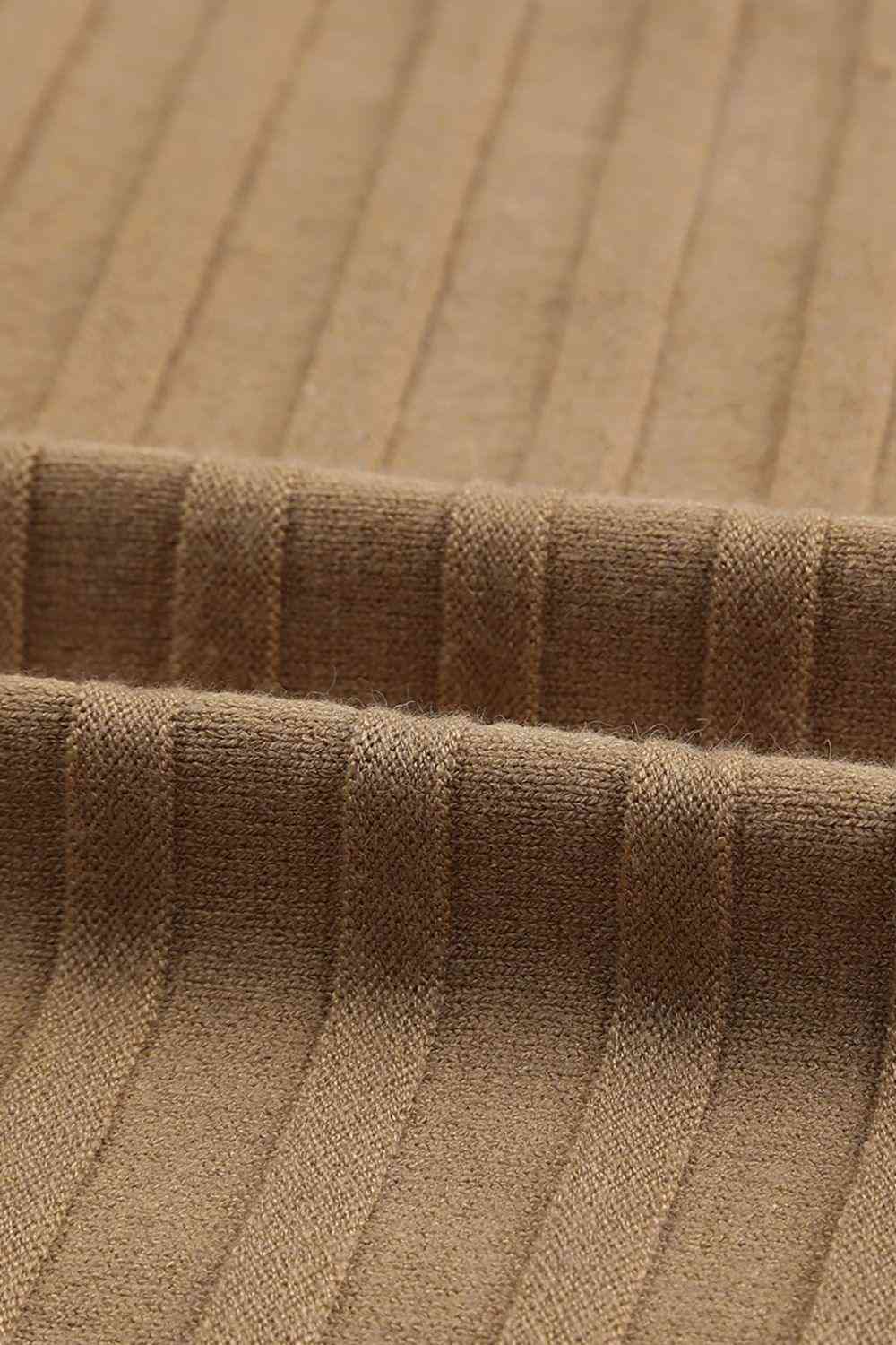 Ribbed Open Front Knit Cardigan - The Swanky Bee