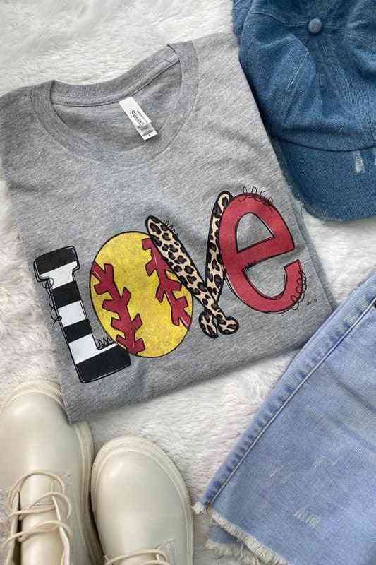 Softball Love T-Shirt - The Swanky Bee