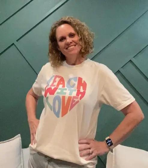 Teach With Love Heart Tee - The Swanky Bee