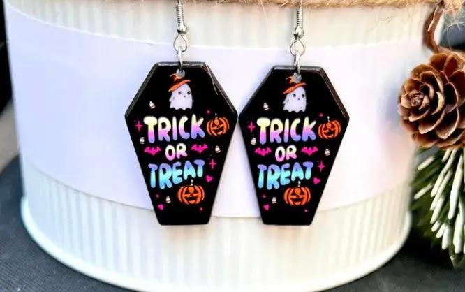 Trick or Treat Coffin Earrings - The Swanky Bee